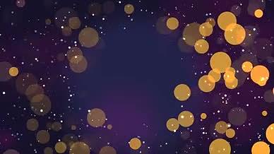 4K紫色背景金色粒子光斑闪烁唯美特效视频的预览图